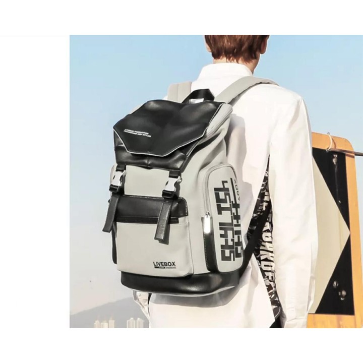 TAS RANSEL PRIA LIVEBOX KULIT TEBALTREND BACKPACK FASHION KEREN KEKINIAN TAS PRIA DISTRO REM