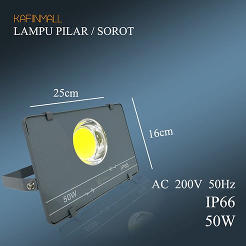 LAMPU LED SOROT COB PUTIH WARM WHITE 30W, 50W 220V IP67