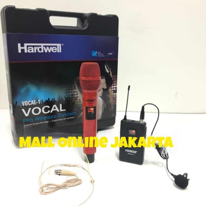 Mic Wireless Hardwell vocal 1 handle clip on headset microphone jepit