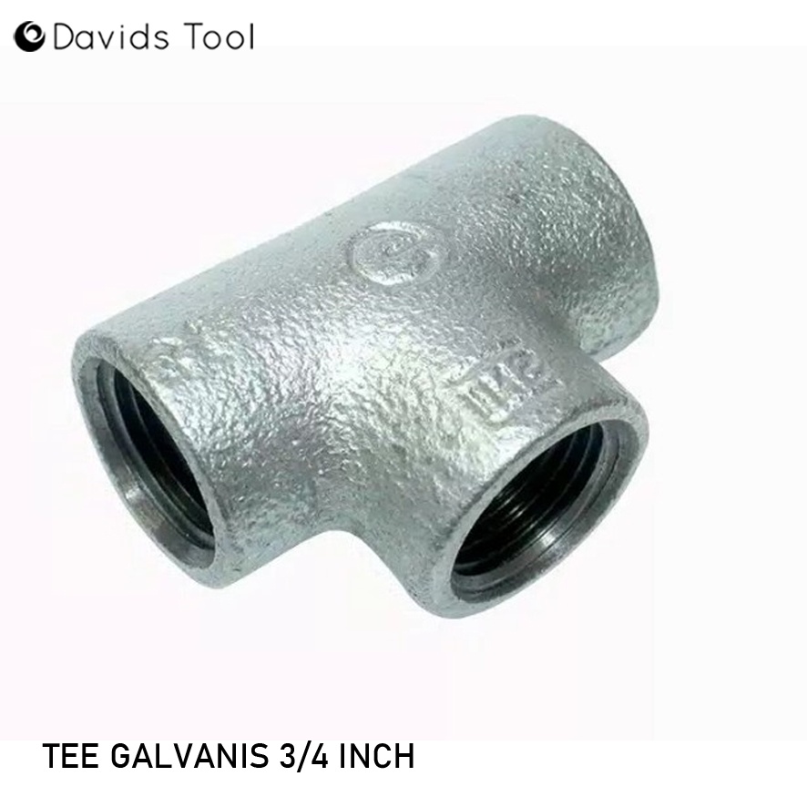 Sambungan Pipa Tee T Besi Galvanis 3/4 Inch