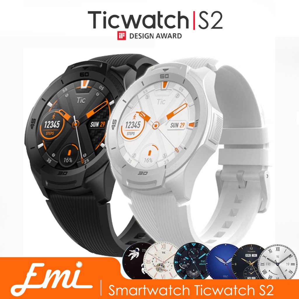 Ticwatch S2 5 ATM Waterproof and Swim Jam Smartwatch