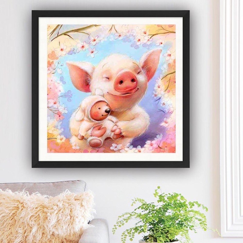 

Diamond Painting Kit - Cute Piggie Square Diamond