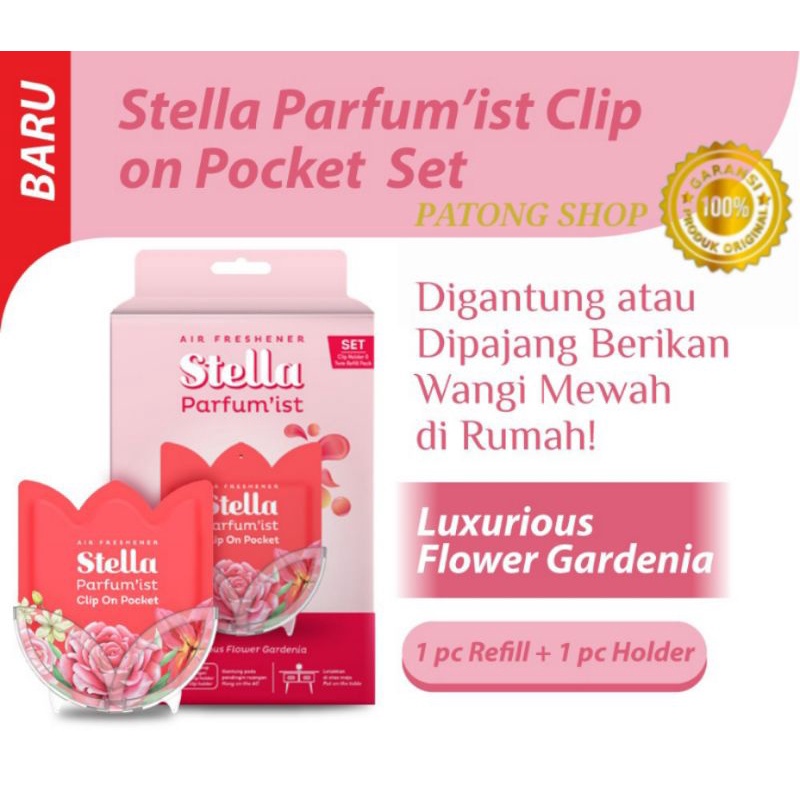 Stella Parfum'ist Clip On Pocket Set Alat + Refill Luxurious Flower Gardenia