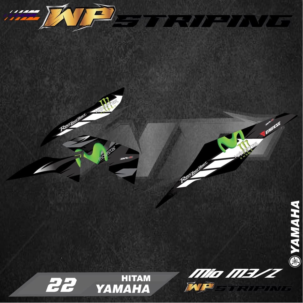 Stiker Striping MIO M3 / MIO Z / Sticker Variasi List Skotlet Motor Yamaha MIO M3 / MIO Z 22