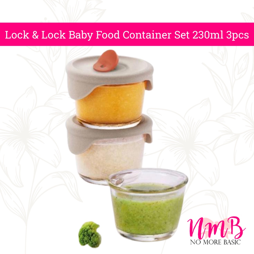 Lock n Lock Baby Food Container MPASI set 230ml isi 3pcs Tempat Makan Bayi