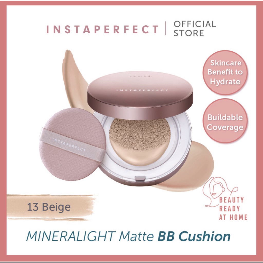 Wardah Instaperfect MINERALIGHT MATTE BB Cushion 15 g (Ringan, Buildable, SPF 50 PA++++)