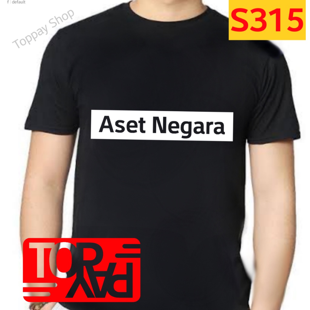 S315 baju kaos pria wanita kata unik lucu tulisan aset negara