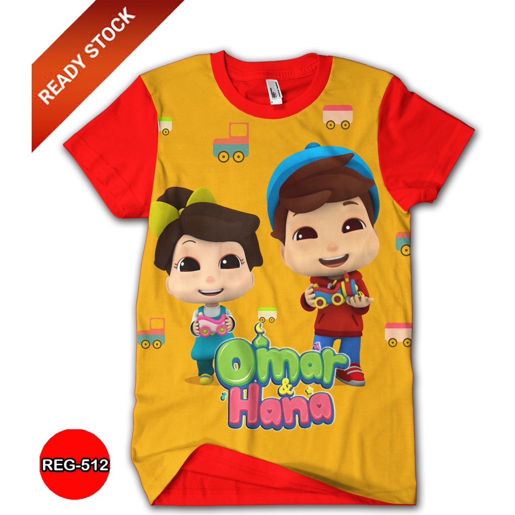 Kaos OMAR dan HANA Kaos 3D Anak dan Dewasa OMAR dan HANA REG-512