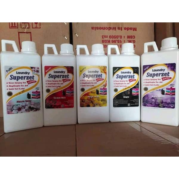SUPERZET //  Parfum Pewangi Laundry Wangi 1liter Murah SUPER ZET