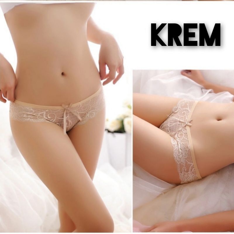 Celana Dalam Renda Sexy Brief Seamless Lace Underwear