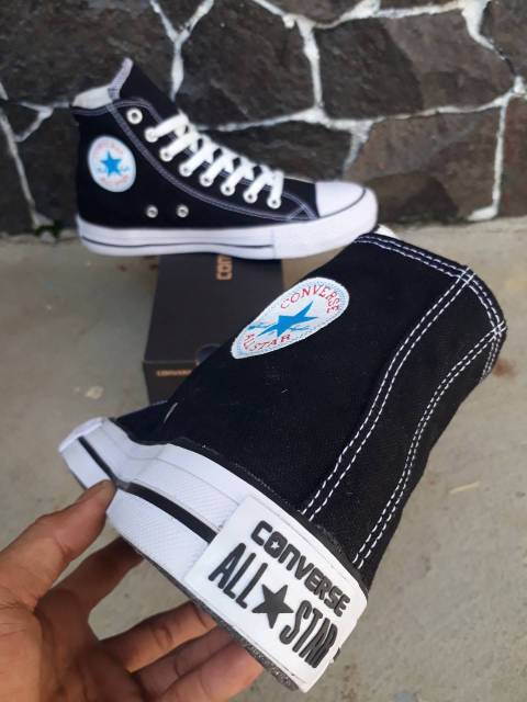 SEPATU SEKOLAH CONVERSE CLASSIC HIGH BLACK WHITE UNISEX CONVERSE ALL STAR CLASSIC HITAM-PUTIH