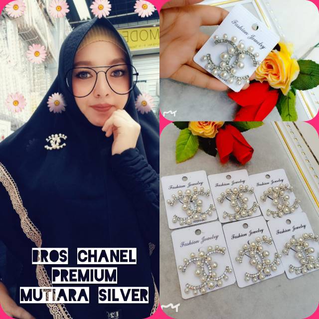 ISI 6 PCS BROS CHANEL PREMIUM MUTIARA SILVER