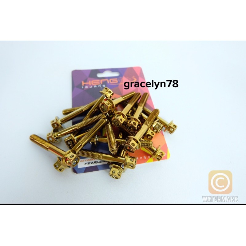 Baut probolt gold flower M6x40 6x40 drat 10 panjang 40mm/4cm heng thailand stenlies harga satuan