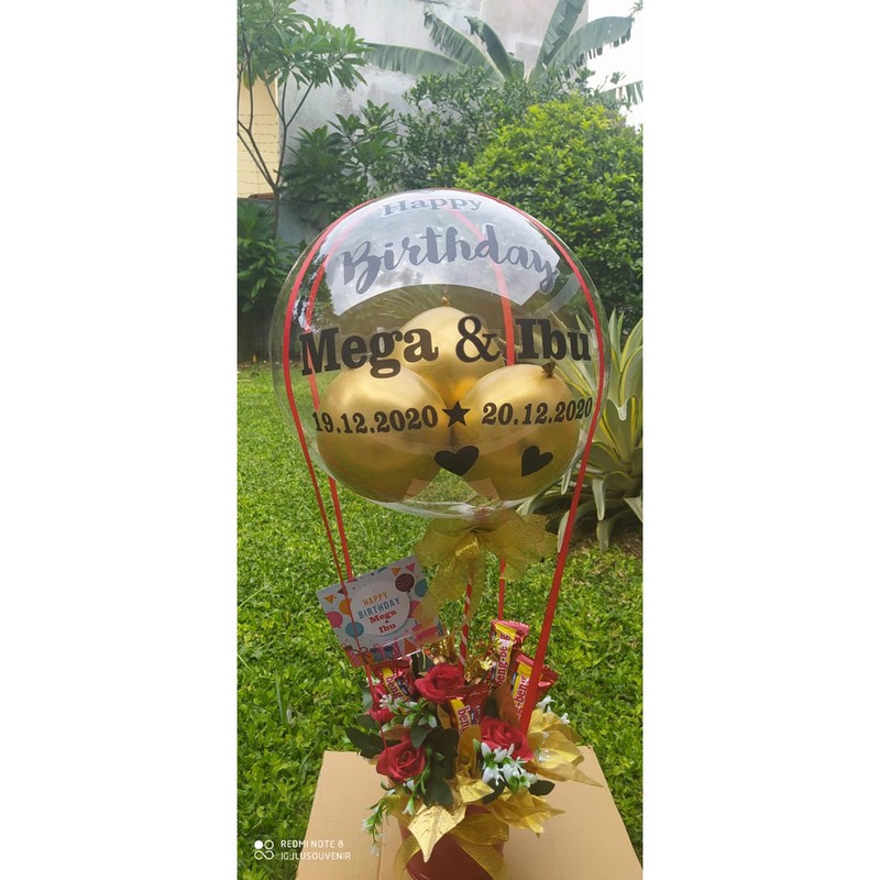 Buket balon bunga wisuda graduation valentine birthday