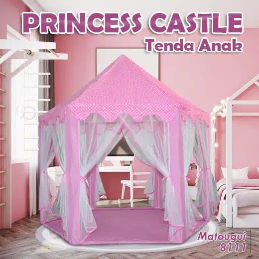 Tenda Anak Princess Kastil Mainan Indoor Outdoor Portable Impor FAS - 221