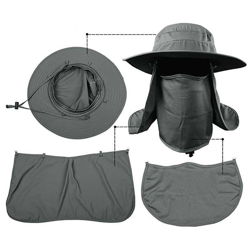 Topi Gunung dengan Sarung Wajah Hat Pendaki Perlengkapan Olahraga Outdoor