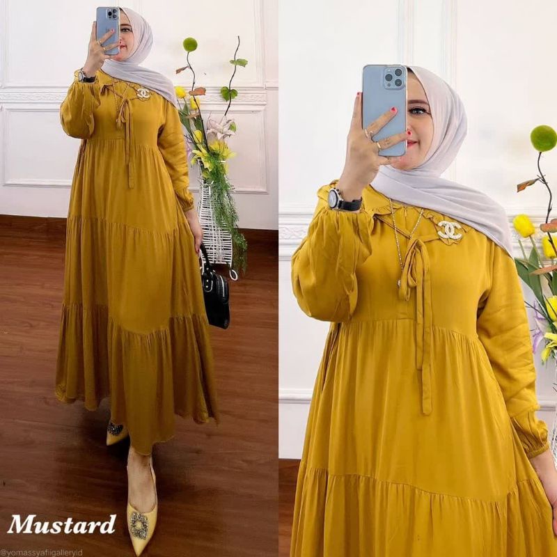 MIDI DRESS KATUN RAYON TWILL PREMIUM