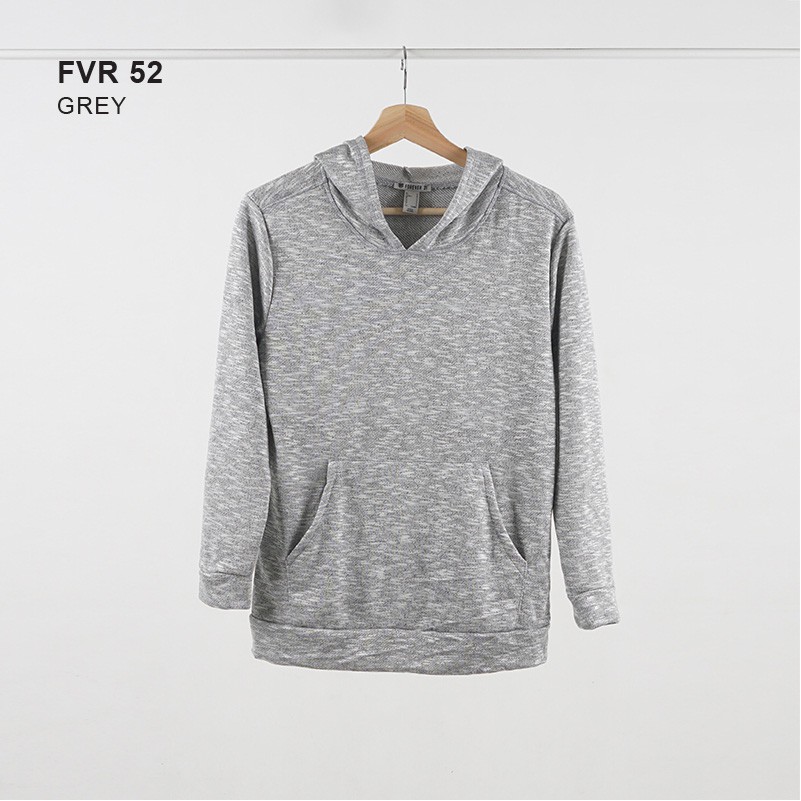 Hoodie Wanita- Pullover Long Sleeve Grey [FVR 52]-2