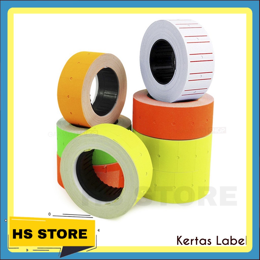 

ISI LABEL HARGA ALAT PRICE LABELLER REFILL SINGLE WARNA - WARNI