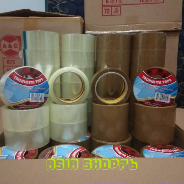 

Lakban Opp bening coklat uk.45mm x 65m