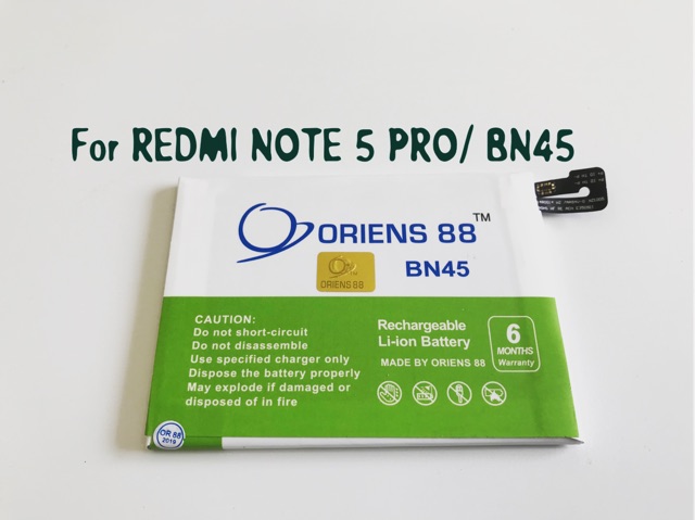 (P) Baterai batre battery Xiaomi Redmi Note 5 / note 5 Pro / BN45 double power/IC oriens88