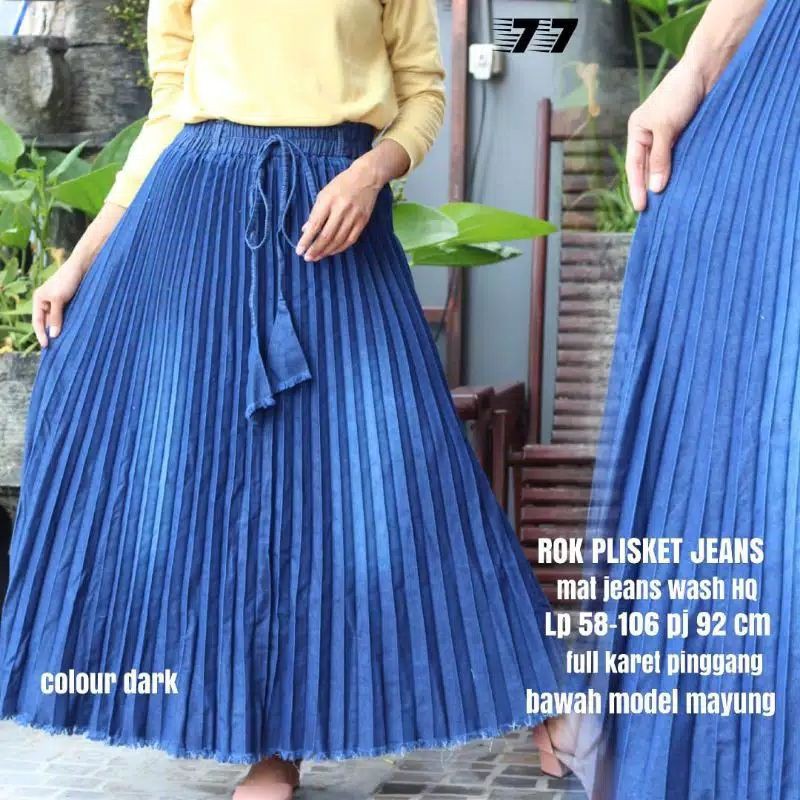 Rok plisket jeans