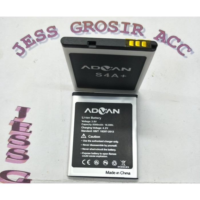 Baterai Battery ADVAN Vandroid S4A+ S4A PLUS , BL-S4A+ Double Power - Hitam