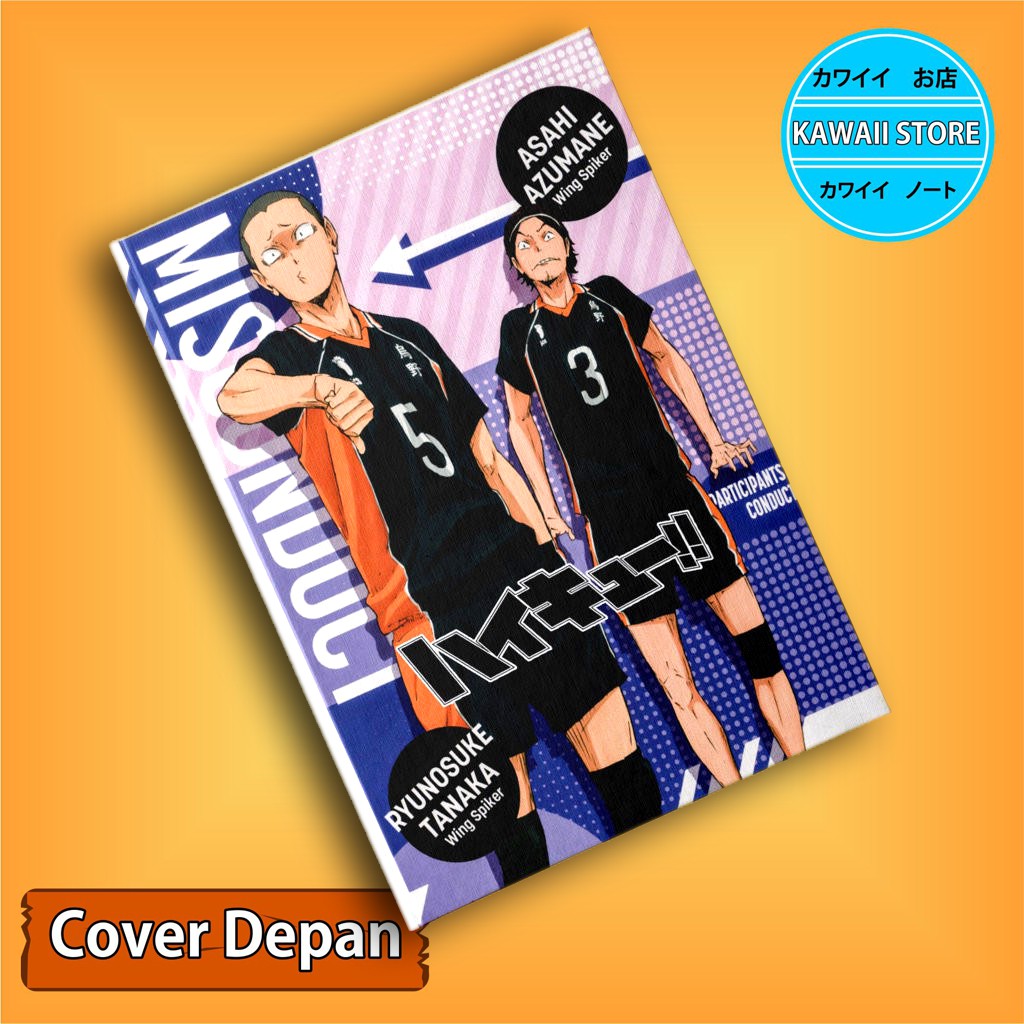 

Notebook / Pocket book Hard Cover Anime Haikyuu KARASUNO WING SPIKER uk A5 & A6 / Notes Book