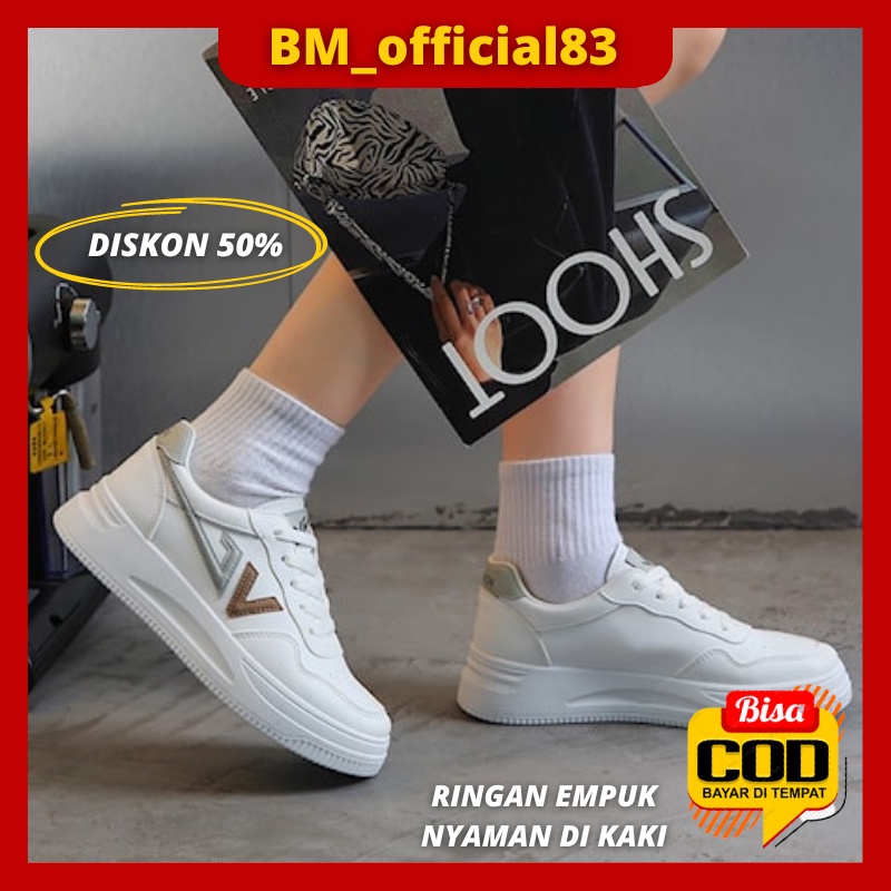 Sepatu Sneakers Wanita korea Sepatu Wanita Import Terbaru putih Sepatu Cewek Kekinian