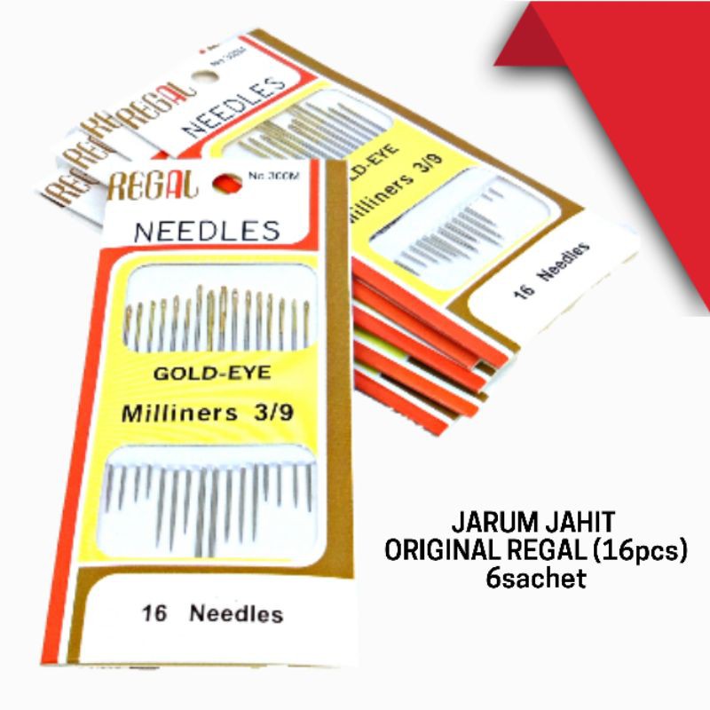 Jarum Jahit (6Sachet ) Original Regal Gold Eye Grosir