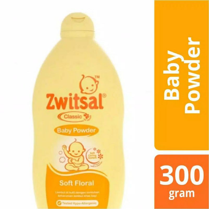 Zwitsal Classic Baby Powder Soft Floral 300gram (bedak tabur)