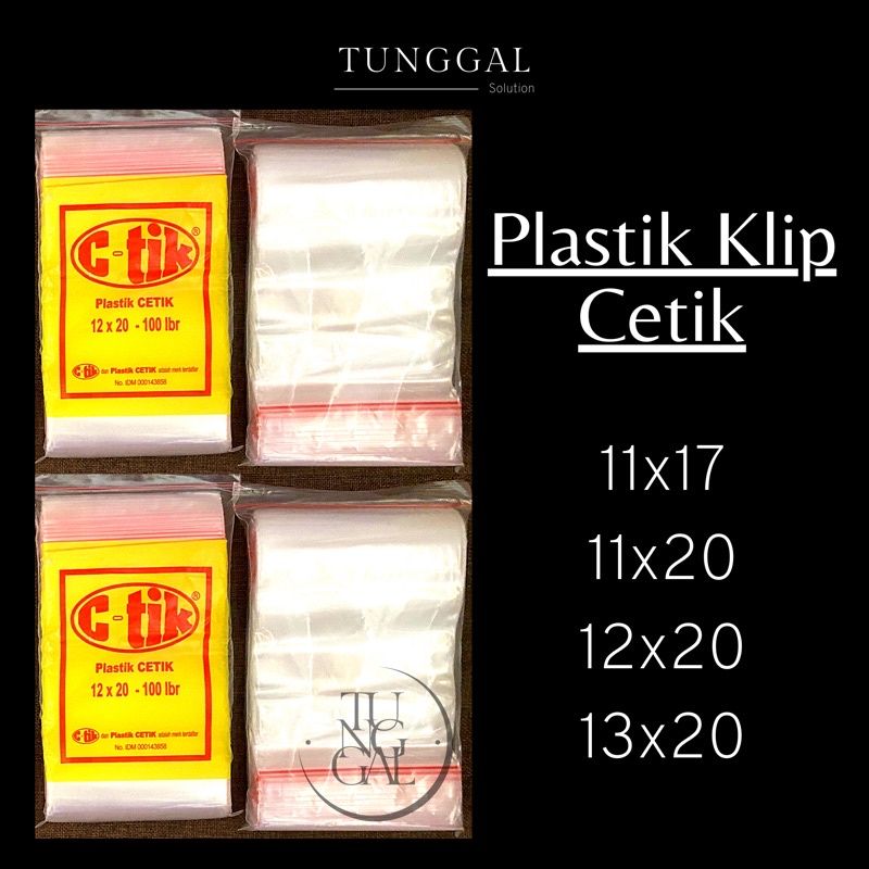 (ECER - 100 lembar) Plastik Klip Cetik, tebal 0.4 mikron. Plastik klip besar, plastik keripik, plast