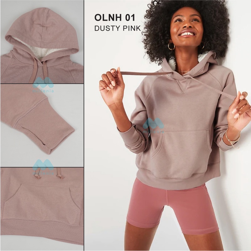 Hoodie Wanita Big Size -Women Pullover Fur Hooded [OLNH 01]-5