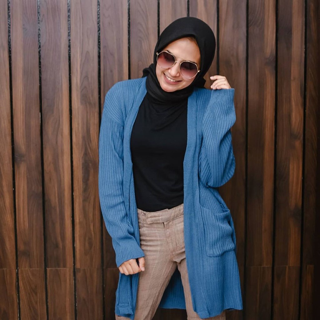 cardigan rajut wanita panjang sweater kardigan rajut oversize jumbo outer korea long gardigan rajut