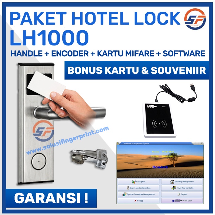 Hotel Lock LH1000 Smart Door Lock Handle Kunci Pintu Kost Apartemen Kos kosan Murah