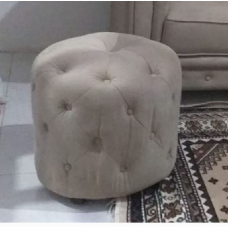 𝐅𝐢𝐫𝐝𝐚𝐮𝐬𝐌𝐞𝐮𝐛𝐞𝐥 | Stool Bulat Kancing