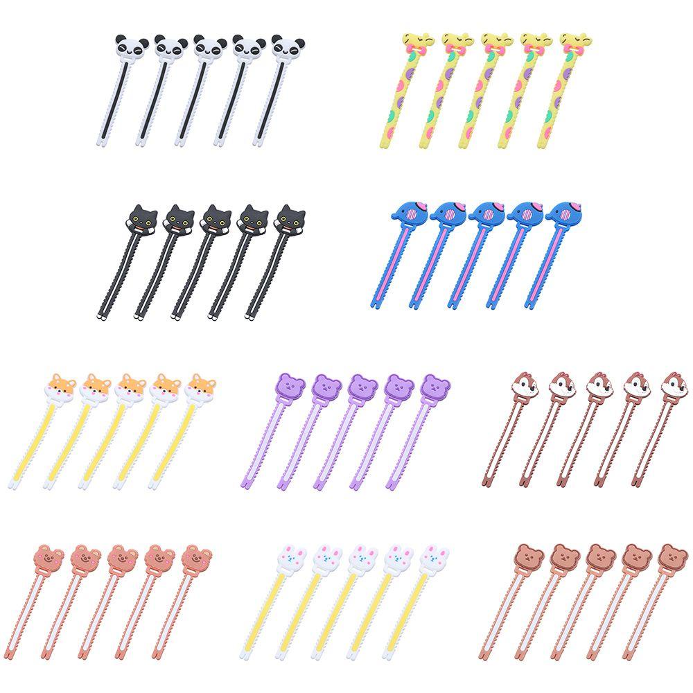 Nanas 5Pcs Cable Winder Silicone Earphone Cord Winder Charger Pelindung Kabel Cord Organizer