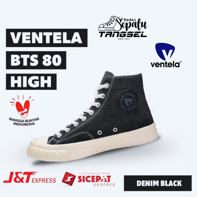 VENTELA X BADJATEX BTS 80 High Denim Black (READY STOK) 100% ORIGINAL