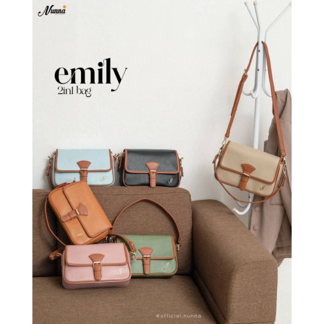 Tas Selempang wanita 2 in 1/Emily bag original Nunna