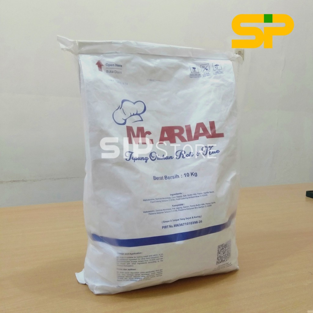 MR. ARIAL Tepung Olahan Roti &amp; Kue / Susu Bubuk / Tepung Premix / Milk Replacer 10kg