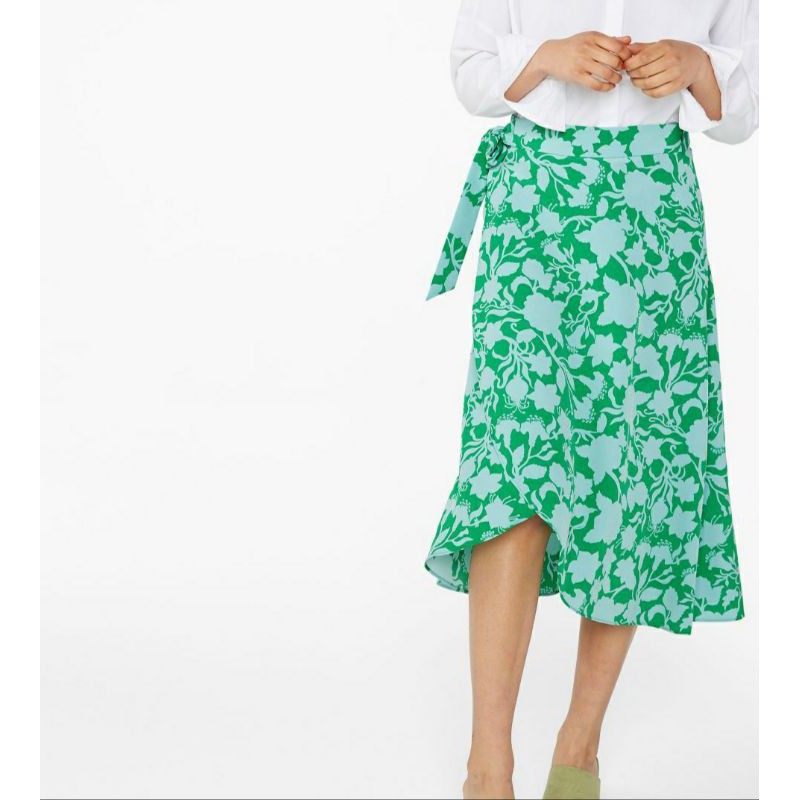 Minioutlet Loft midi ruffles wrap skirt rok bawahan midi