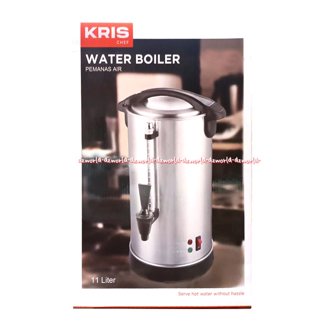 Krischef Water Boiler Ketel Pemanas Air 11 Litter Stainless Steel Tahan Karat Krischef Waterboiler 11L Tanpa Saringan