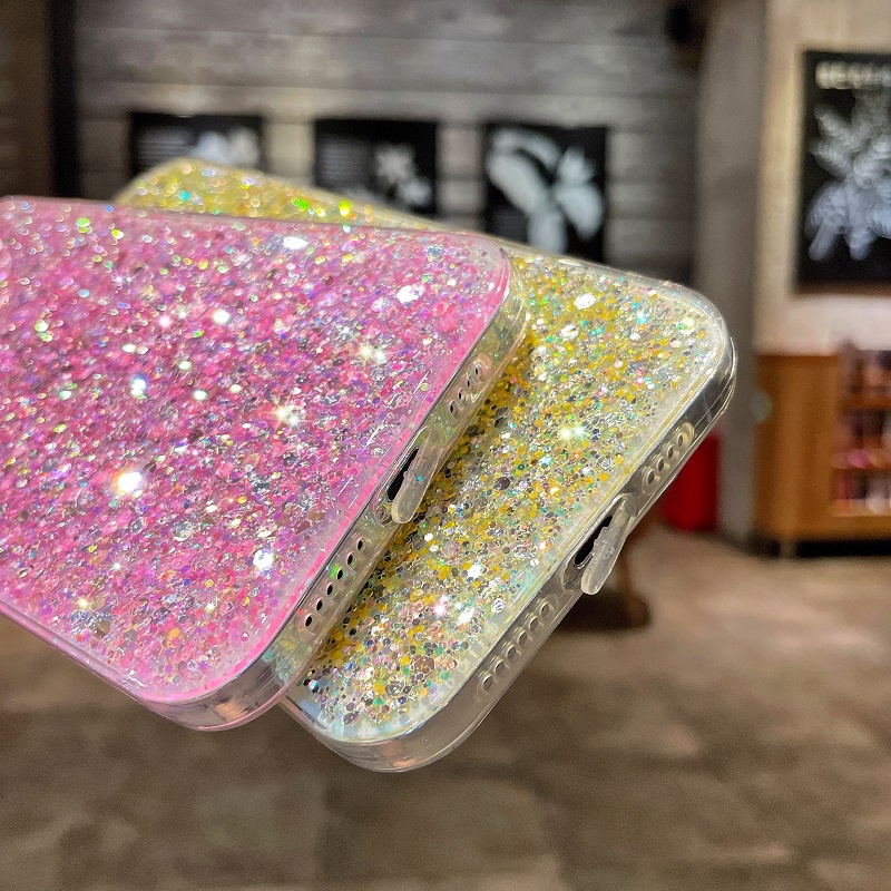 Case Glitter Sequin Cover Oppo A72 A73 F5 A74 F19 A79 A79K A83 A1 A9 A11X A11 A5 A92S A94 F19Pro Reno5F A95 F19Pro Plus A96 Reno7Z