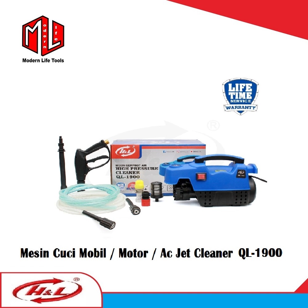 Mesin Steam Jet Cleaner High Pressure QL-1900 / Mesin Cuci Mobil Motor Washer H&amp;L QL1900