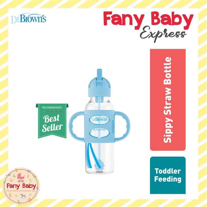 DR BROWNS 8OZ STANDAR SIPPY STRAW BOTTLE 250ML
