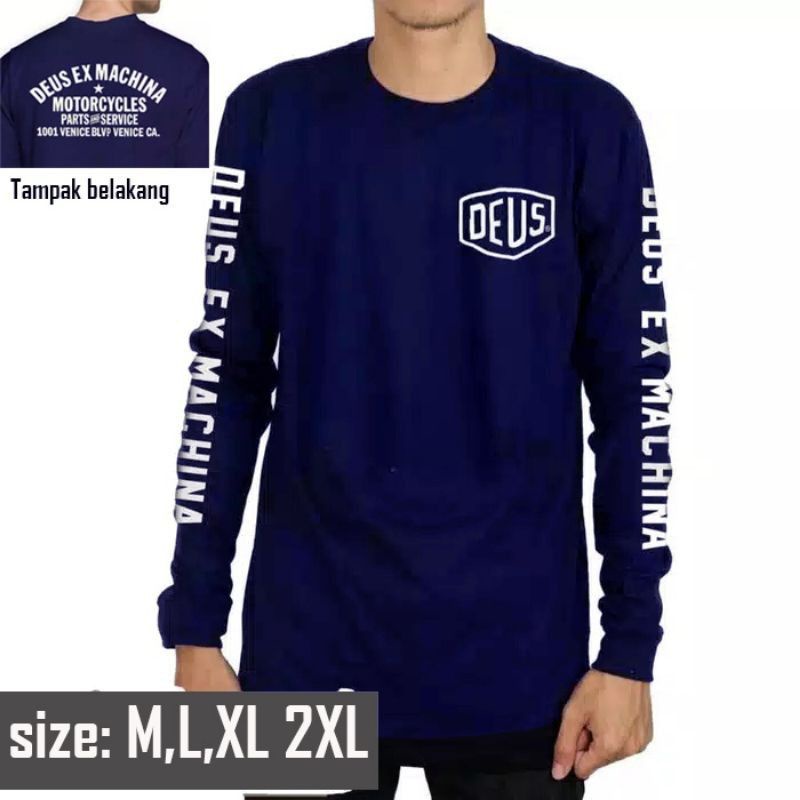 baju kaos pria Deus lengan panjang / fashion pria / atasan pria / fashion baju kaos ter baru