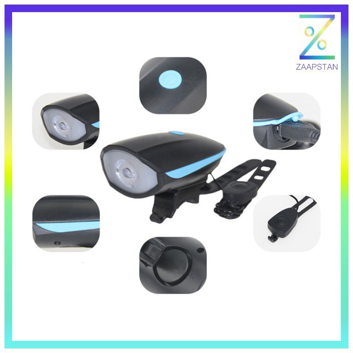 TaffLED Lampu Sepeda LED Cree XPG dengan Klakson 7588 Black Grab Medan