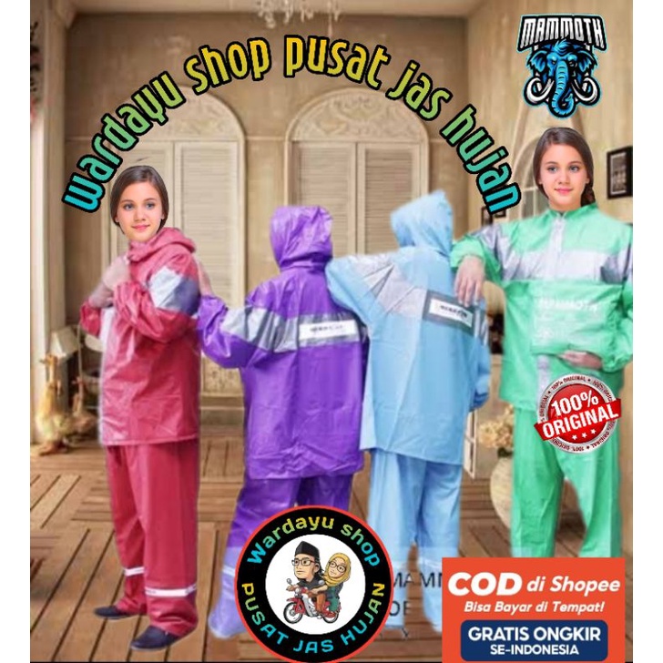 Jas Hujan Penguin XL Karet PVC Terlaris Jaket Celana Dewasa Pria Wanita Penguins / Jas Hujan Pinguin Mammoth Cewek Cowok Berkualitas Setelan Baju Celana Harga Grosir Raincoat Mantel Kuat Awet Tebal