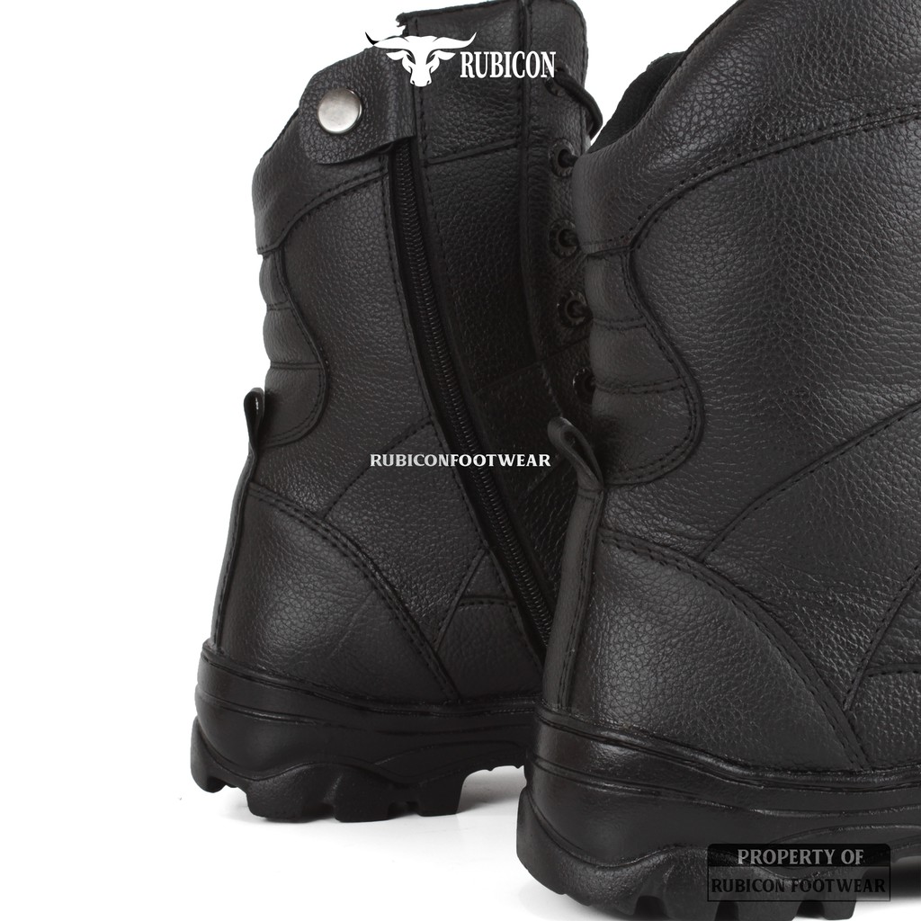 RUBICON-SEPATU BOOTS PRIA SEPATU PDL SAFETY KULIT ASLI RUBICON TACTICAL TNI SEPATU KULIT PANTHER