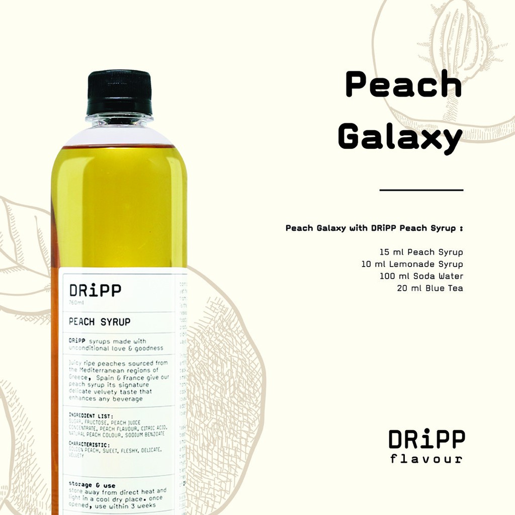 DRiPP - Minuman Sirup Peach 760ml